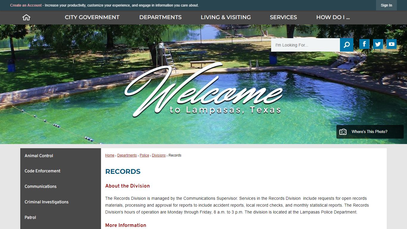 Records | Lampasas, TX - Official Website